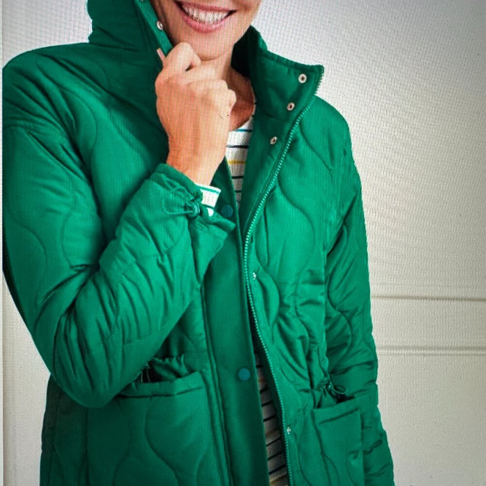 T By Talbots Patch Pocket Quilted Jacket